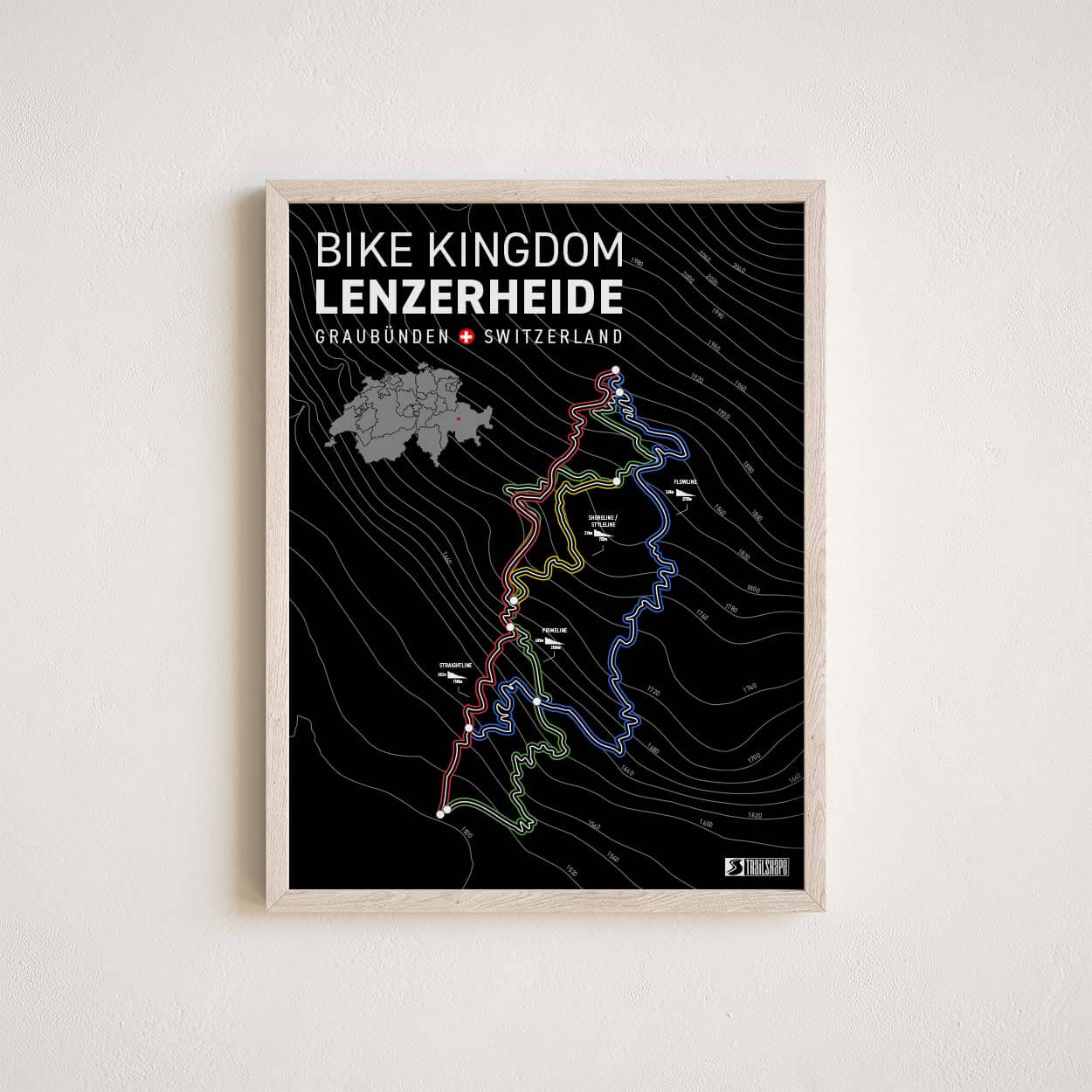 Lenzerheide BikeKingdom Bikepark Trailmap TrailShape