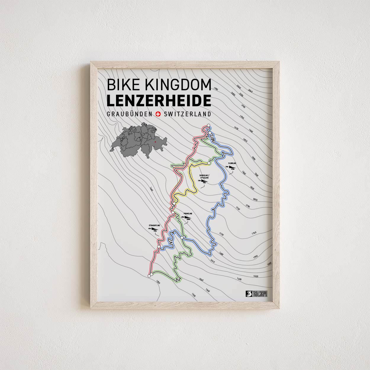 Lenzerheide BikeKingdom Bikepark Trailmap TrailShape