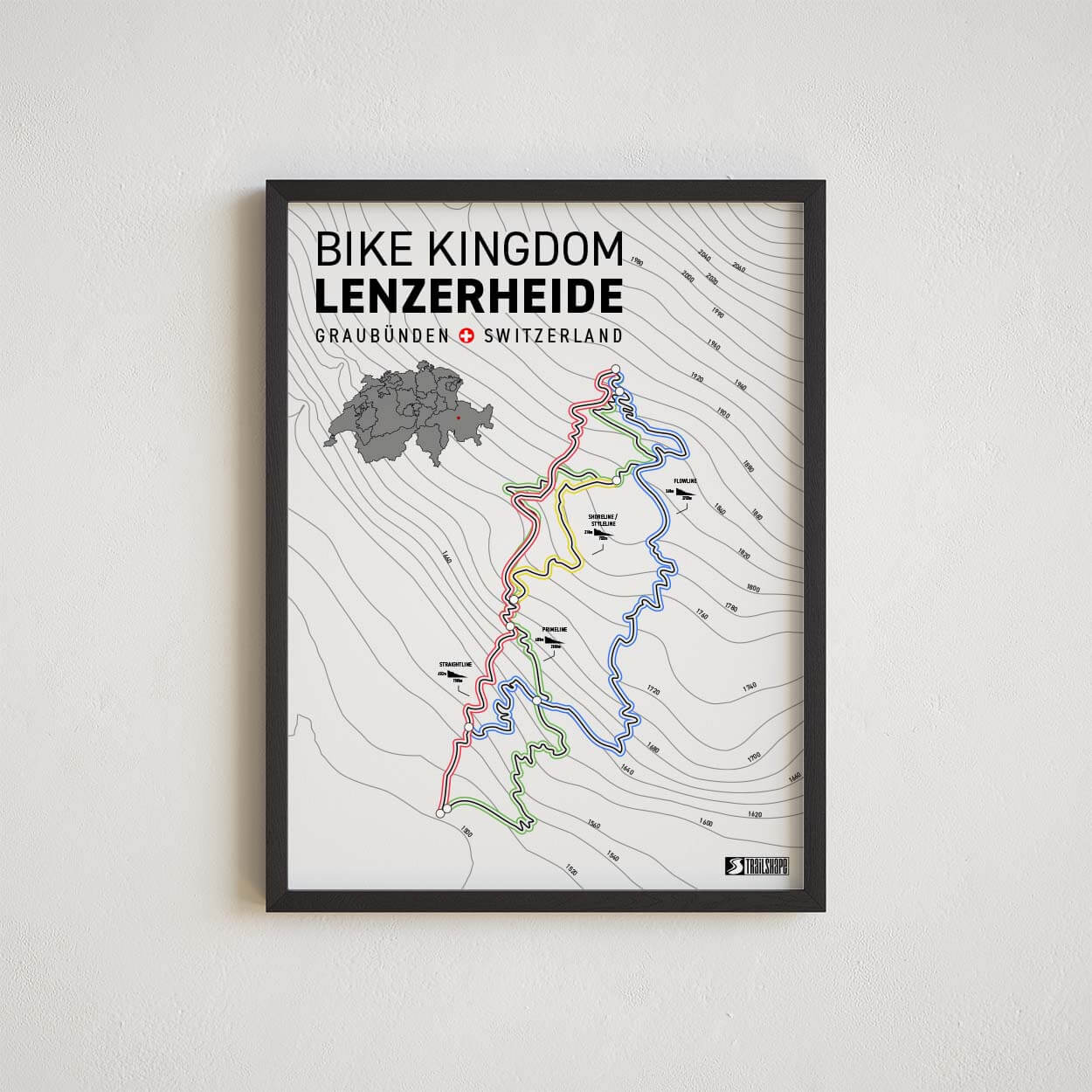 Lenzerheide BikeKingdom Bikepark Trailmap TrailShape