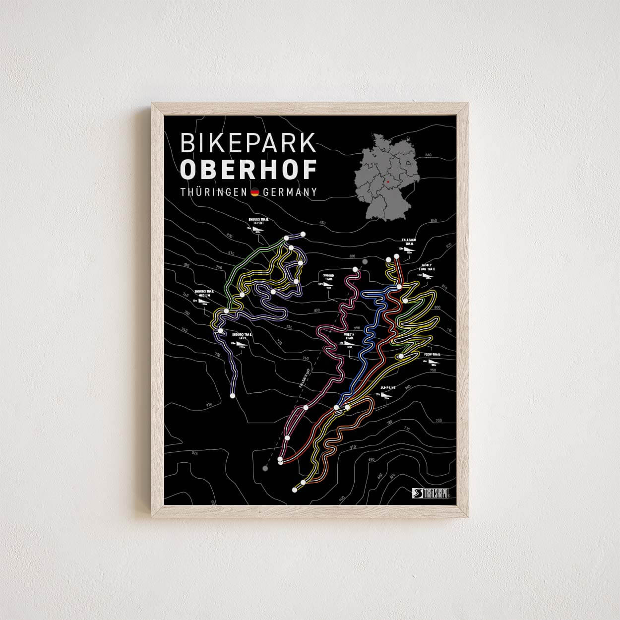 Trailmap Bikepark Oberhof Trailshape