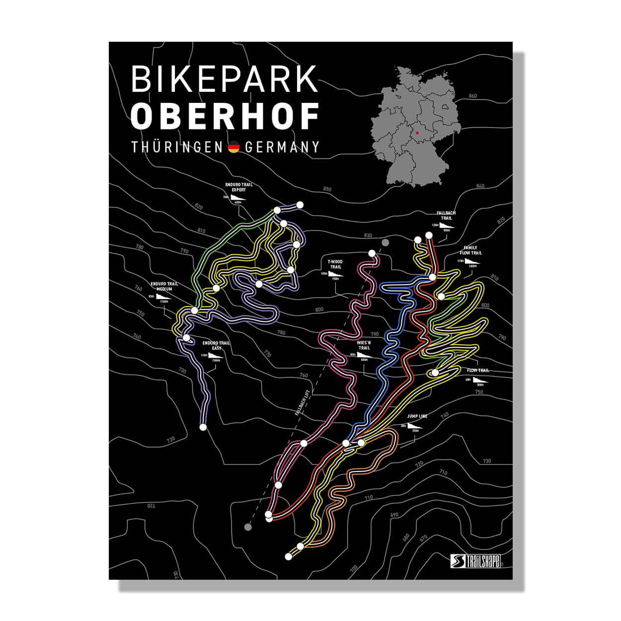Trailmap Bikepark Oberhof Trailshape