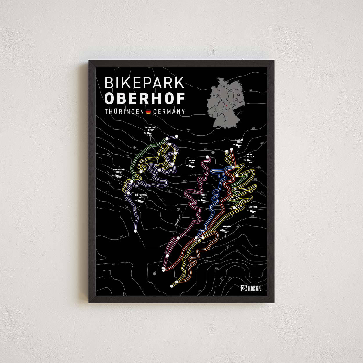 Trailmap Bikepark Oberhof Trailshape