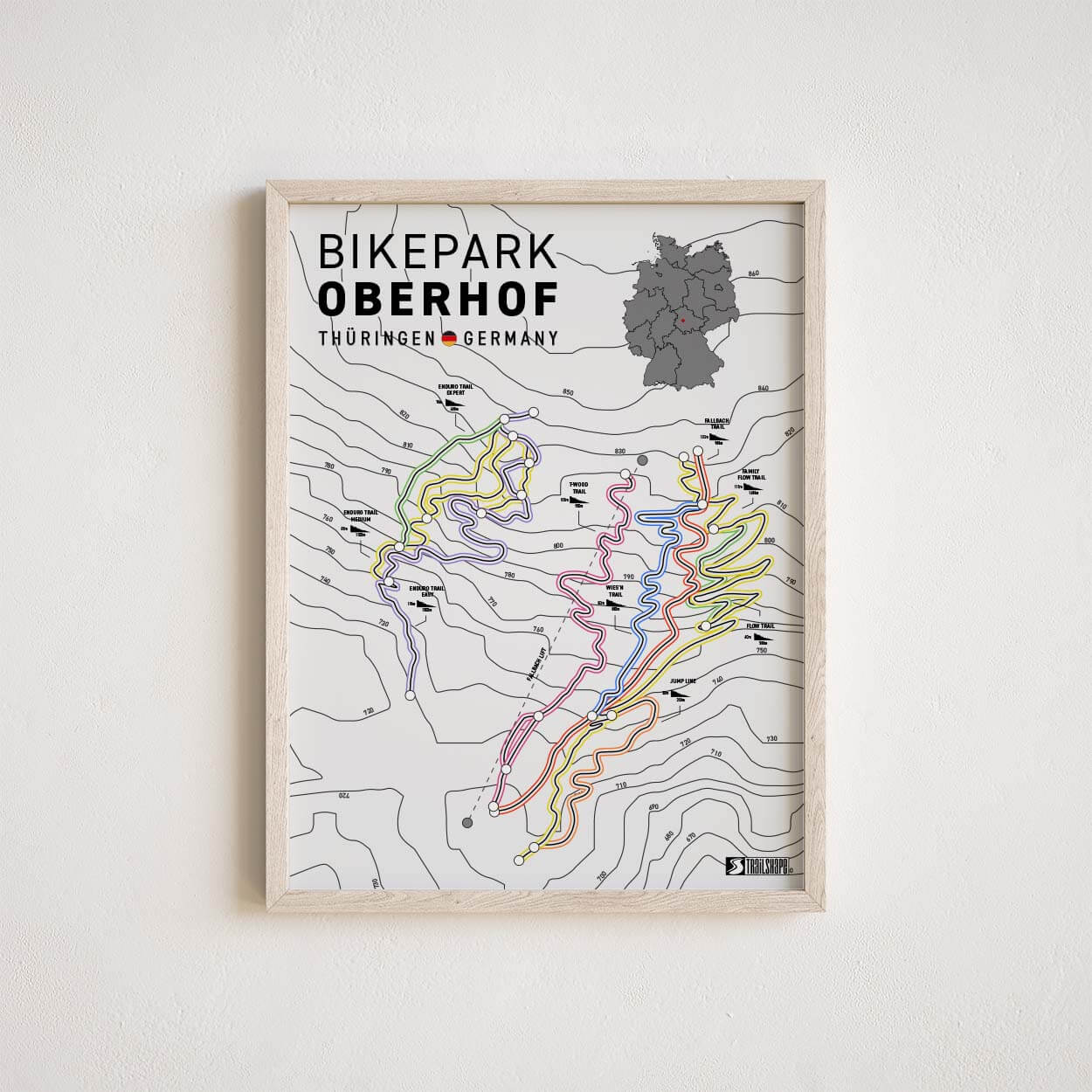 Trailmap Bikepark Oberhof Trailshape