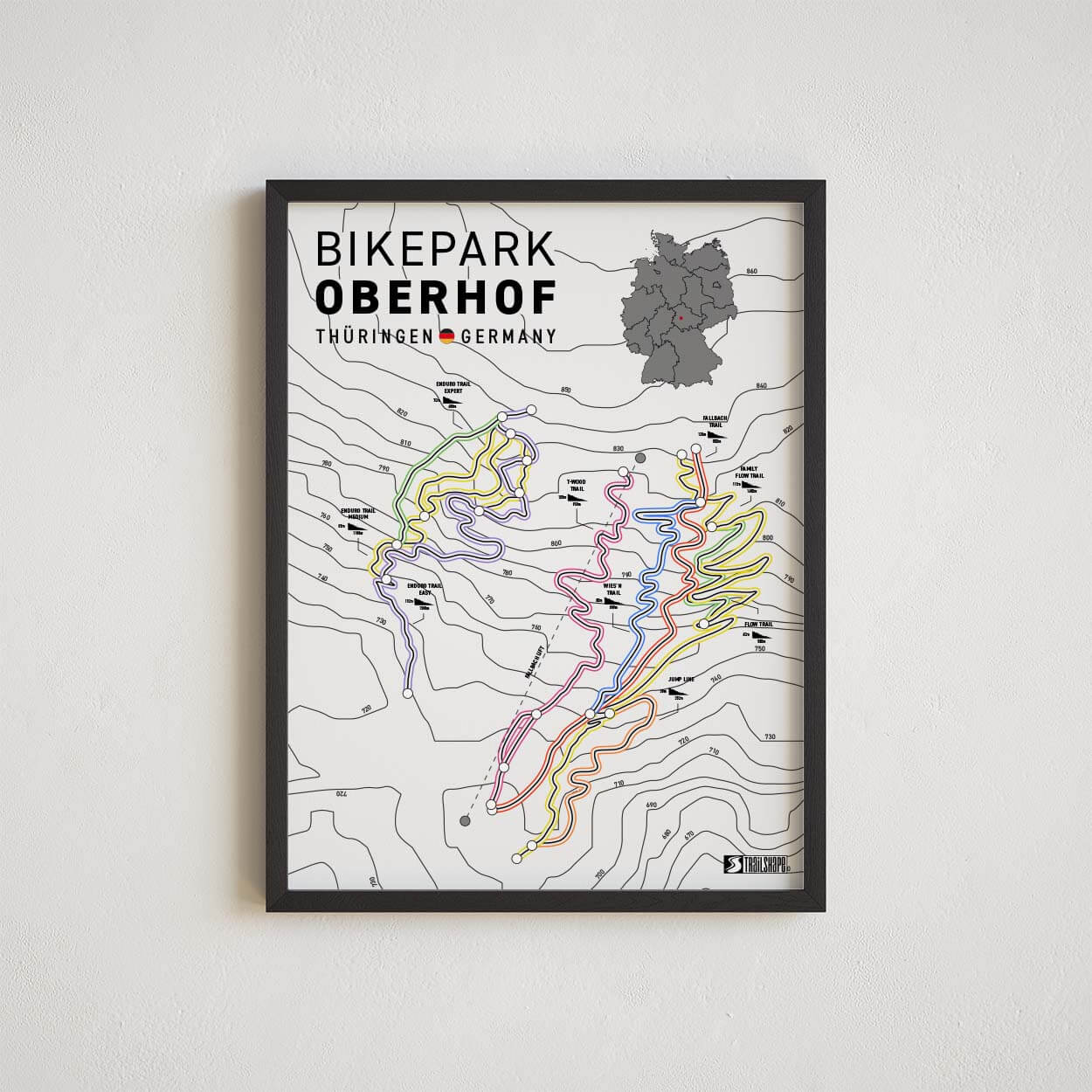 Trailmap Bikepark Oberhof Trailshape