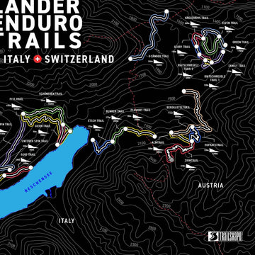 3 länder tour mountainbike 3-Länder Enduro Trails Poster - Perfekt für Mountainbike Fans