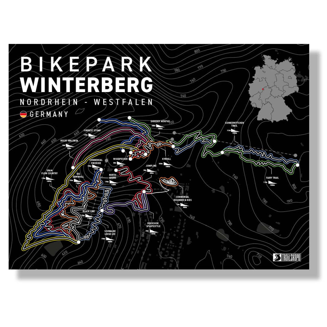 mountainbike strecke winterberg BikePark Winterberg Poster - Perfekt für Mountainbike Fans