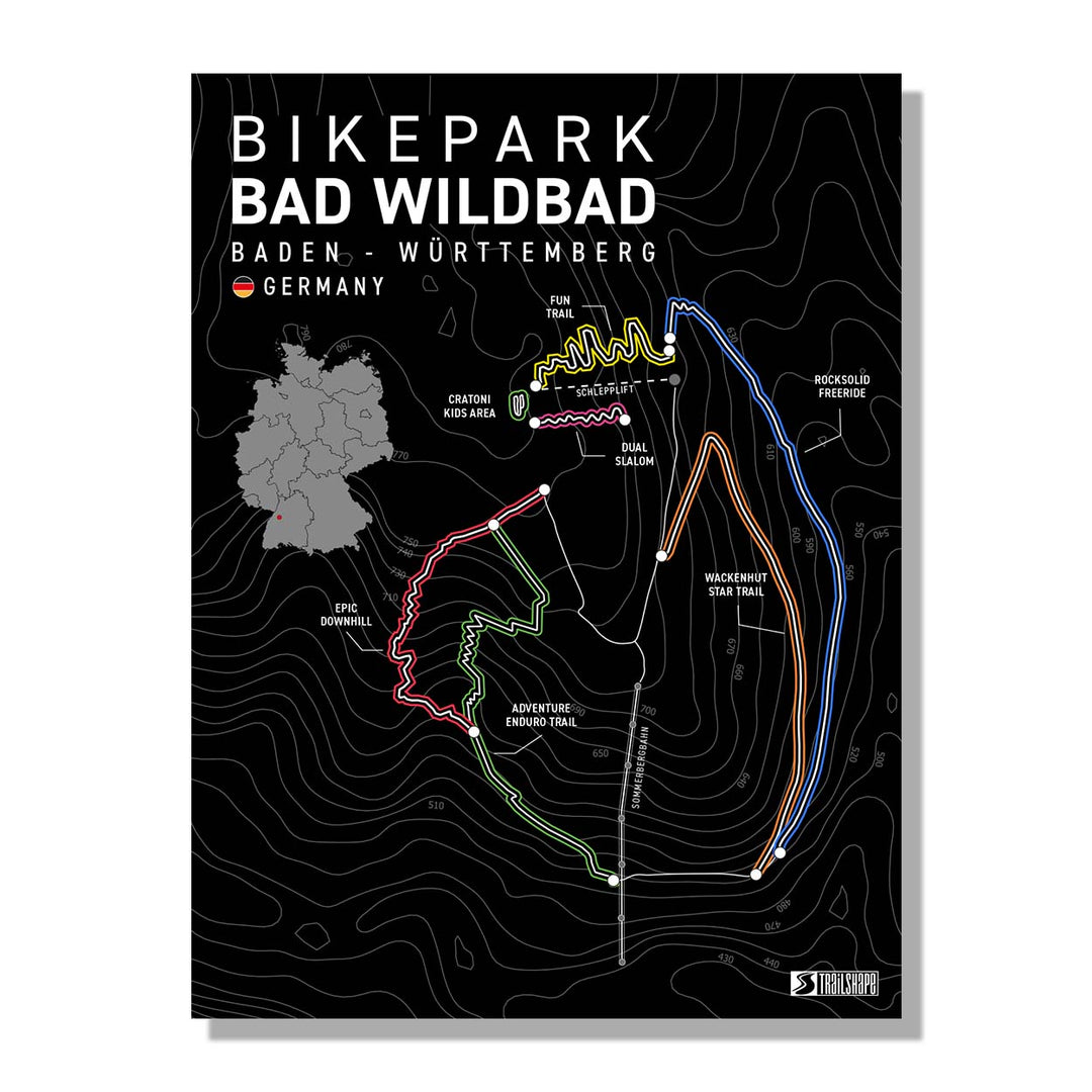 bad wildbad mountainbike BikePark Bad Wildbad Poster - Perfekt für Mountainbike Fans