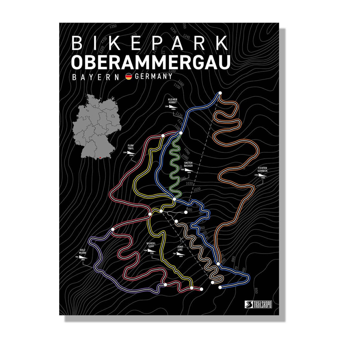 mountainbike oberammergau BikePark Oberammergau Poster - Perfekt für Mountainbike Fans