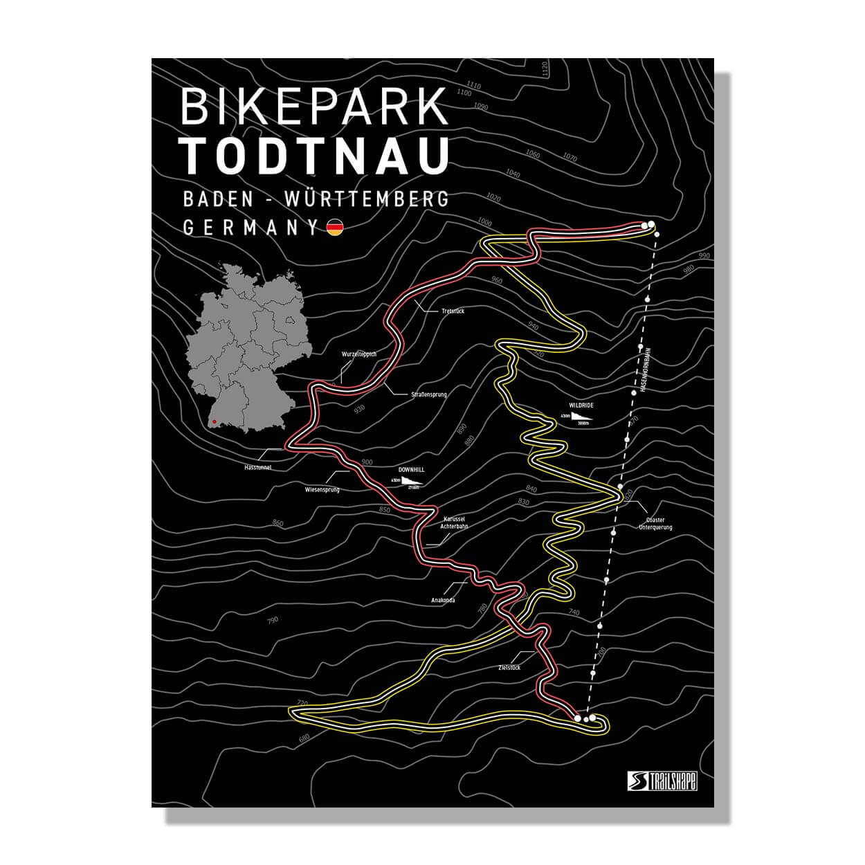 Trailmap BikePark Todtnau TrailShape