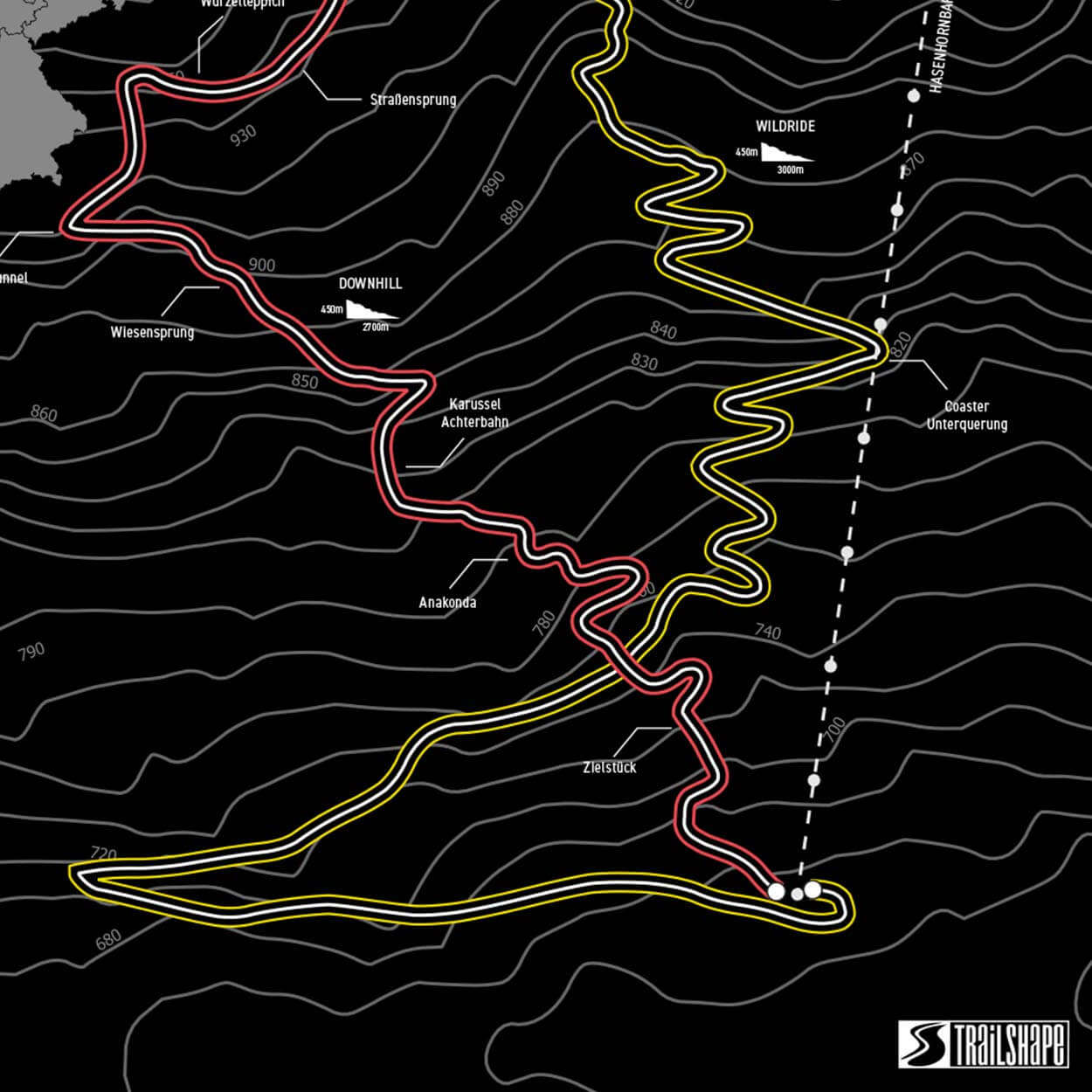 Trailmap BikePark Todtnau TrailShape