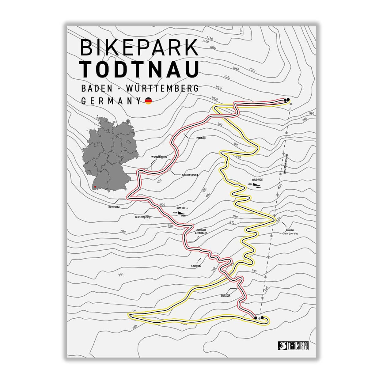 Trailmap BikePark Todtnau TrailShape