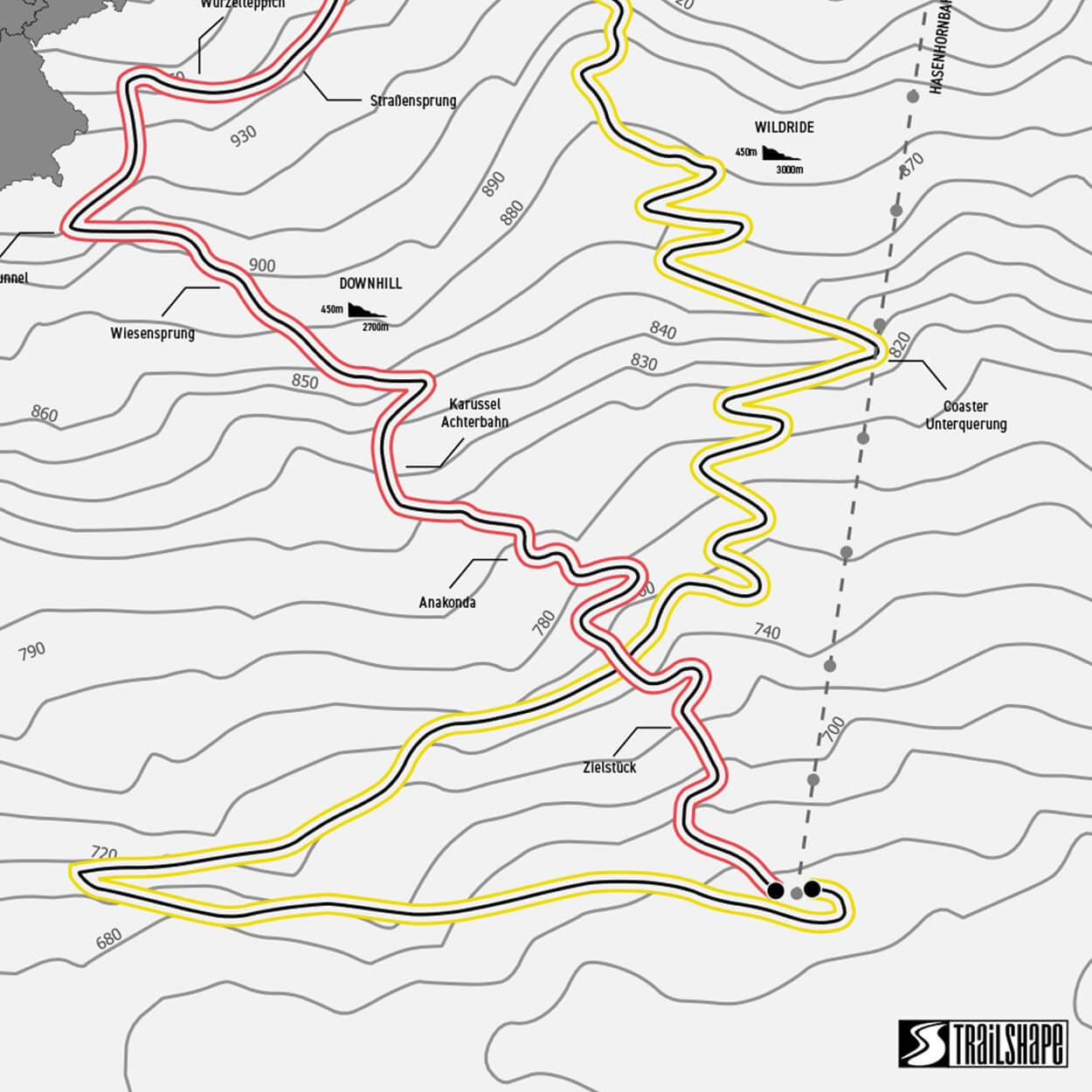 Trailmap BikePark Todtnau TrailShape